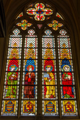 Stained glass windows of Basilica of Saint Servatius, the oldest church in the Netherlands.