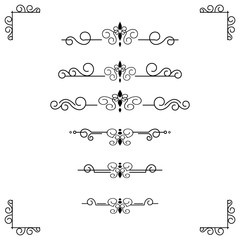 Obraz premium Classic ornament frame, vintage border set Premium Vector