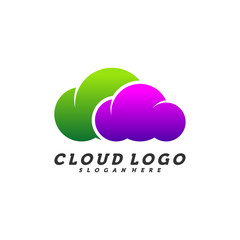 Cloud stylish logo design concept vector, Template, Creative design, Icon symbol