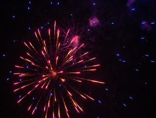 Fototapeta premium Neujahrsfeuerwerk Langzeitbelichtung zum Jahreswechsel