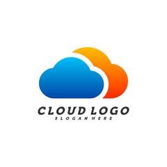 Cloud stylish logo design concept vector, Template, Creative design, Icon symbol