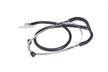 medical object stethoscope on a white isolated background