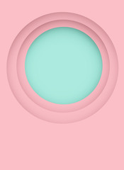 Abstract. Colorful pastels pink ,mint green geometric shape overlap background. paper art style ,light and shadow. vector.