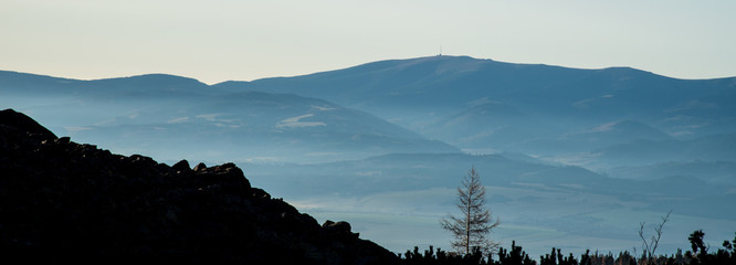 easternmost part of Nizke Tatry mountains with Kralova hola hill from Mlynicka dolina valley in Vysoke Tatry mountains in Slovakia © honza28683