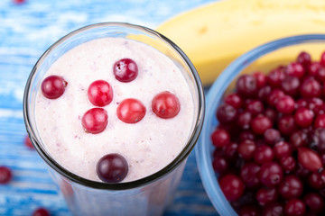 yogurt in a glass with berries