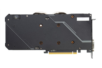 Game graphics card isolated on white background.