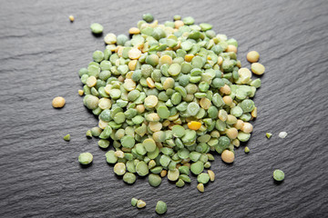 dry peas on the table