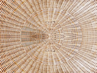 Full Frame Background of Brown Woven Rattan Pattern