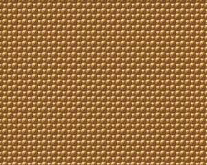 abstract pattern of golden spheres. 3d illustration