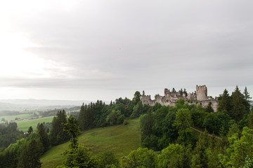 Fototapeta na wymiar old castle on the hill of bavaria