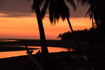 Costa Rica Beach during sunset - Central America