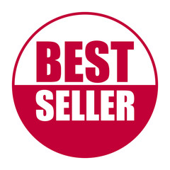 red vector banner best seller