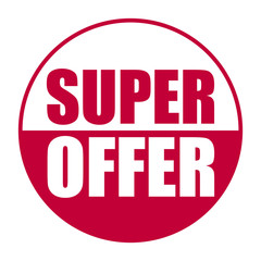red vector banner super offer