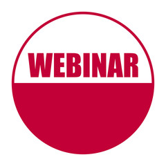 red vector banner webinar