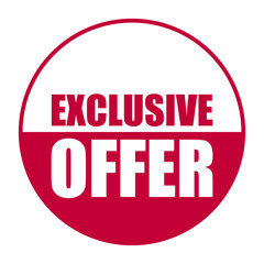 red vector banner exclusive offer