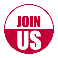 red vector banner join us