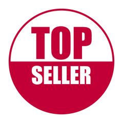 red vector banner top seller