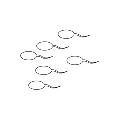 sperm icon line style. spermatozoon icon vector