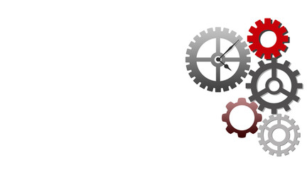 Gears and gears. Gear technology machine. Teamwork concept.