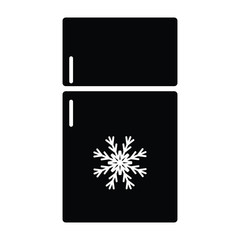 refrigerator icon vector  black sign