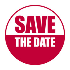 red vector banner save the date
