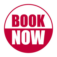 red vector banner book now