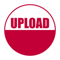 red vector banner upload