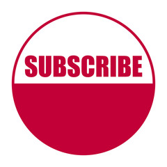 red vector banner subscribe