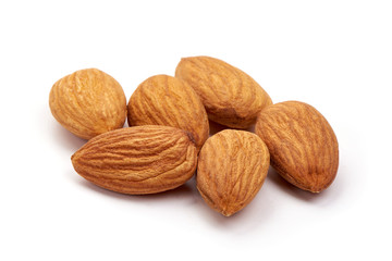 Almond. Almond nuts, isolated on white background