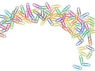 Fototapeta premium Stationary paperclips isolated on white background