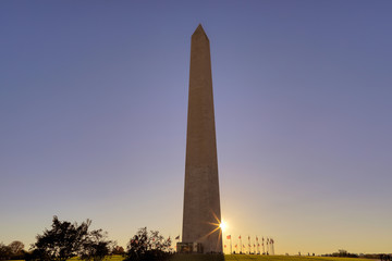 The Washington Monument on the National Mall in Washington, DC.