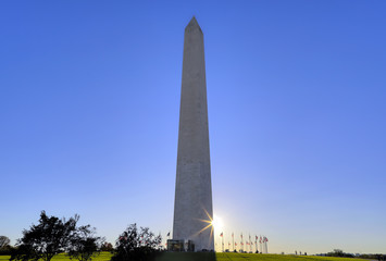 Obraz premium The Washington Monument on the National Mall in Washington, DC.