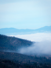 Carpet of fog across the Rogue Valley, Southern Oregon