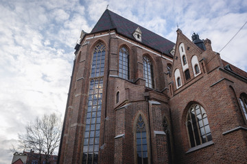 Fototapeta na wymiar Basilica of St Elisabeth in historic part of Wroclaw city, Poland