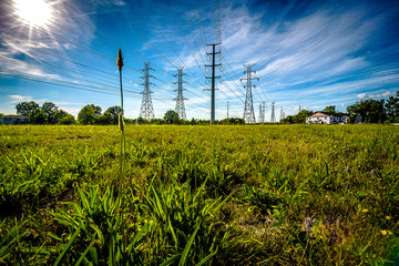 Obraz premium power lines