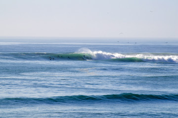 Surfer Threads Barrel in Morocco