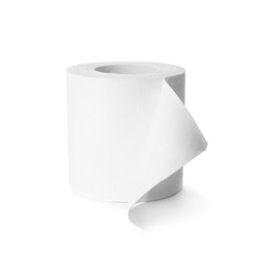 Medical sticking plaster roll isolated on white