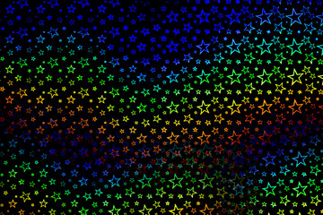 Background with bright multicolored stars