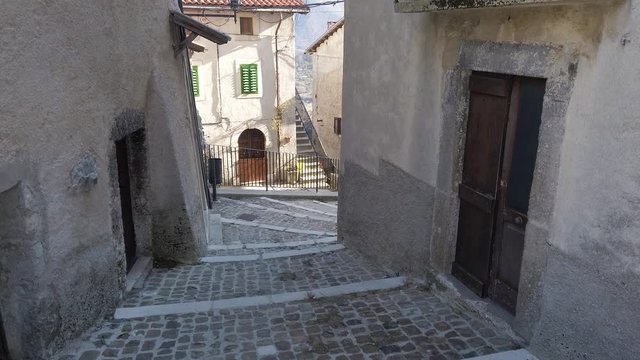 Scenic sight in Opi, beautiful village in the Abruzzo region of Italy.