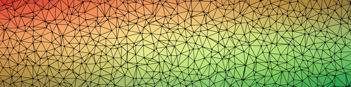 Abstract Low Polygon gradient Generative Art background illustration