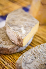 mix french cheese close up view