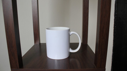 White Mug on shelf