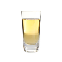 Mexican Tequila in shot glass isolated on white