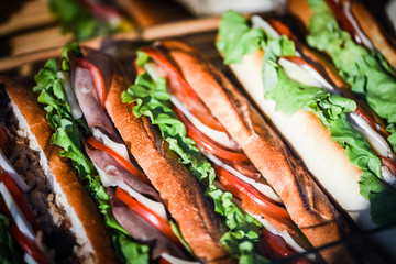 delicious italian panini close up