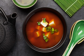 Miso soup traditional japanese soup