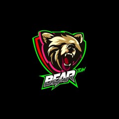 bears mascot logo sports concept