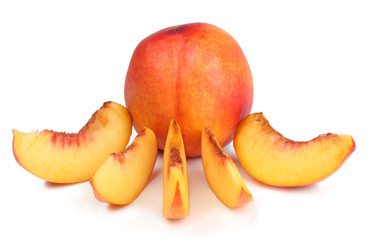 Nectarine isolated on white