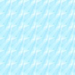 Blue and white triangles. Vector seamless pattern. Flat geometric background. Transparent multicolor shapes. Stained glass imitation. Abstract design for wallpaper, wrapping paper, websites. EPS10