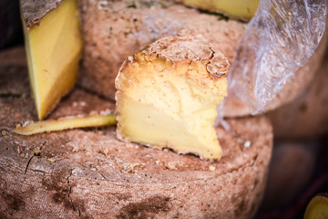 mix french cheese close up view