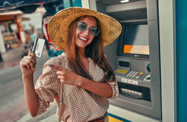 Young girl tourist travels